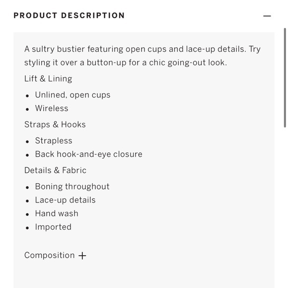 •NWT Victoria’s Secret Open Cup Golden Brown Lace Up Corset | Large - Picture 4 of 8